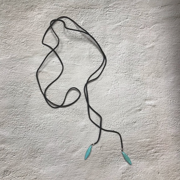 ⚜️[𝟯/$𝟭𝟴]⚜️Black Long Suede Simple Necklace NEW - Picture 7 of 10